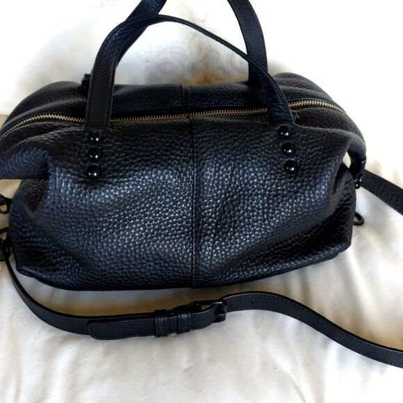 Rebecca Minkoff Leather Satchel With Studded Guitar Strap 🖤Black - Picture 8 of 16